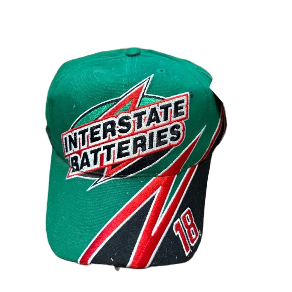 Nascar 18 Interstate Batteries Cap Hat Chase Joe Gibbs New Green Power Electric